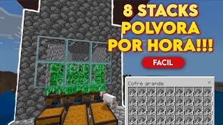 ✨GRANJA de POLVORA minecraft BEDROCK y JAVA | MINECRAFT 1.20 #minecraft #minecraftpe