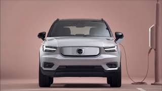 Fully electric Volvo XC40 SUV Concept test driver and exterior interior