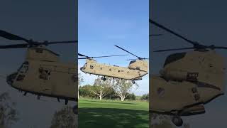 Chinook Helicopter landing - Fitzroy Crossing floods 2023