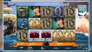 MOBY DICK 2 X FREE SPIN BONUS Online Slot Machine Live Play