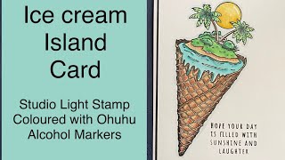 Studio Light Ice cream Island Card #handmadecards #cardmaker