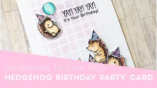 Hedgehog Hollow Hop | Hedgehog Birthday Party Card