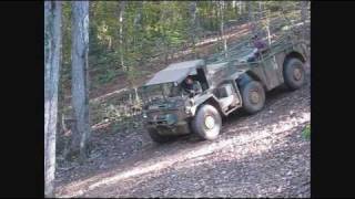 Gama Goat going up hill - backwards at Steel Soldiers rally