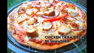 Chicken Tikka Pizza Recipe | How To Make Chicken Tikka Pizza | Easy Pizza Recipe