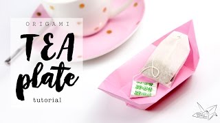 Easy Origami Tea Plate / Dish Tutorial - Paper Kawaii