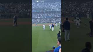 Off to the dugout #dodgers #mlb #worldseries #baseball #postseason #losangeles