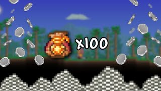 Terraria With 100x Loot Drops!