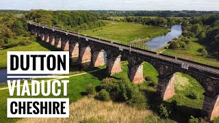 Dutton Viaduct, Cheshire - Trains seen by a drone