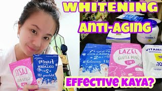 Trying out WHITENING and ANTI-AGING PRODUCTS / Lazel Gluta Pure + Frozen Collagen/ Frances Joy