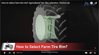 How to select farm tire rim? Agricultural Tire: Rim selection. TractorLab