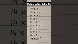 Multiplication Table 14 | Table 14 📚✨️ #tables #maths