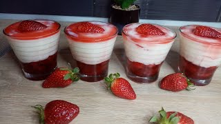 تحليات رمضان 🌙بالفراولة 🍓ذوق خياااال idée désert ramadan