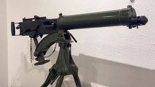 Vickers machine gun on display