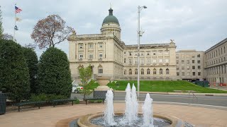 Walk tour in Court Plaza and outside of the courthouse complex in Hackensack, New Jersey, USA