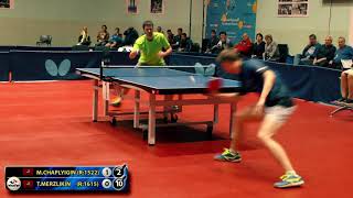 1.ЧАПЛЫГИН - МЕРЗЛИКИН RUSSIAN Championship table tennis настольный теннис