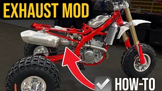 Honda CRF250R - CRF450R Exhaust Mod How-To for conversion subframe