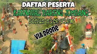 Daftar peserta dan view alam karnaval desa NGAMPUNGAN JOMBANG via DRONE