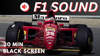 20min Black Screen | F1 V12 Engine Sound @ Race Track | Ferrari | Sleep | Relaxation