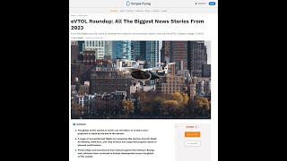 [조비소식](Joby aviation, UAM) eVTOL 요약: 2023년의 모든 가장 큰 뉴스 기사, 몰리 러셀 저,