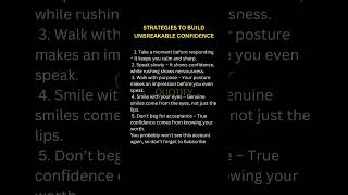 Strategies to Build Unbreakable Confidence Save For Later #motivation #fyp