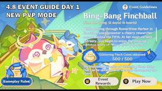 Bing-Bang Finchball Event 4.8 Guide Day 1 New PVP Mode | #genshinimpact #pvp