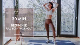 30 MIN Full body fat burning workout FOR BEGINNERS | no jumping | no equipment | no repeat