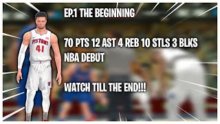 EP.1 THE BEGINNING | NBA FIRST GAME | DETROIT VS PACERS | NBA 2K14 MODDED TO NBA 2K22 |