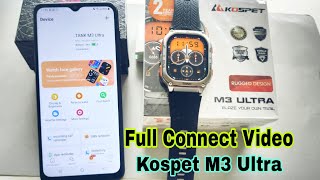 How To Connect Kospet M3 Ultra Smart watch  Full Setup || i Phone With Android Phone Connect || Tech