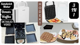 HODEKT 3in1 Waffle Maker/Sandwich Maker/Donut Maker /Breakfast Maker/#sandwich-maker #3in1 #trending