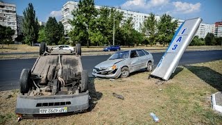 ДТП на Набережной: пьяный водитель и перевернутое авто