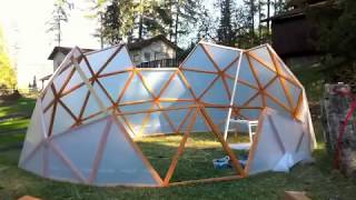 3V Geodesic Dome Greenhouse Geodome Polydome Hubless Sqft gardening