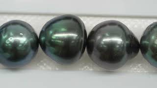 36pcs Green 10-12mm - CL/SB AA/AAA Quality Tahitian Pearl Necklace NL1543 THMIX2