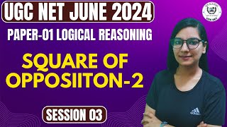 Logical reasoning :Square of Opposiiton-2  II Paper 1 Logical reasoning II Session 3 II