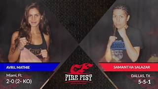 Avril Mathie vs. Samantha Salazar - Night of Champions | Fire Fist Boxing Promotions