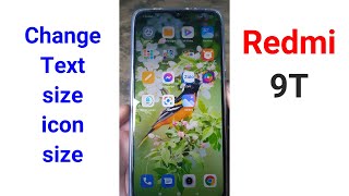 How to change text size in Redmi 9T