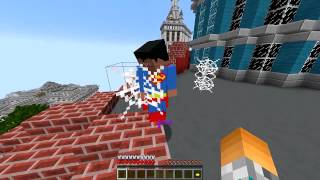 Minecraft  Dia de Heróis  Homem Aranha e SuperMan  Aventuras Com Mods