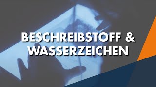 Beschreibstoff und Wasserzeichen