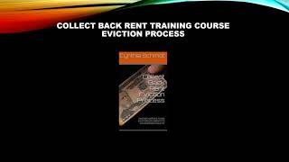 COLLECT BACK RENT TRAINING COURSE E-BOOKS, PAPERBACKS & AUDIOBOOKS 1