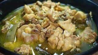 Chicken With Banana Stem Boiled Recipe | Healthy Boil Chicken Recipe | Banana Thor Recipe |