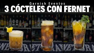 Tres cócteles con Fernet 🥃 Tutorial Bartender #GarnishEventos