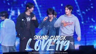 [4K] SoundCheck - LOVE119(원빈 focus)/240914#RIIZE #라이즈 #FANCON #RIIZINGDAY #RIIZINGDAYFINALE #원빈 #박원빈