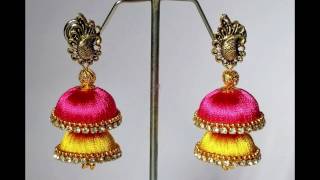 Silk Thread Earrings / Jhumki Earrings Latest Designs