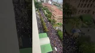 Angry citizens outside presidential palace in Sri Lanka