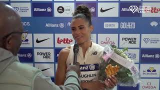 Sydney Mclaughlin-Levrone Runs 22.40 To Win Brussels 200m, Eats Waffle [Interview]