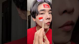 Let’s make Egypt flag! Drawing on the face