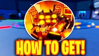 HOW TO GET IMPROVED TITAN BOOMBOX BADGE SHOWCASE In SUPERBOX SIEGE DEFENSE! Roblox