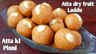 Atta dry fruit laddu Recipe | Atta pinni recipe | Atta ke laddu | Flavours Touch