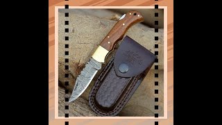 Jaguar Pocket Knife with Exotic Rosewood Handle