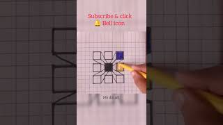 let's draw 3d drawing|geometric design drawing easy #shorts #artandcraft #mydiyart