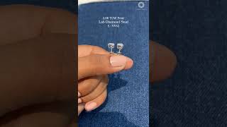 2.06 TCW Pear Lab Diamond Stud Earring| E Color VVS2 Clarity 💎#ytshorts #studearring #labdiamond